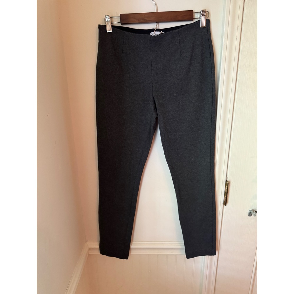 Calvin Klein Womens Charcoal Gray Ponte Knit Slim Leg Pull‎ On Pants Size 6